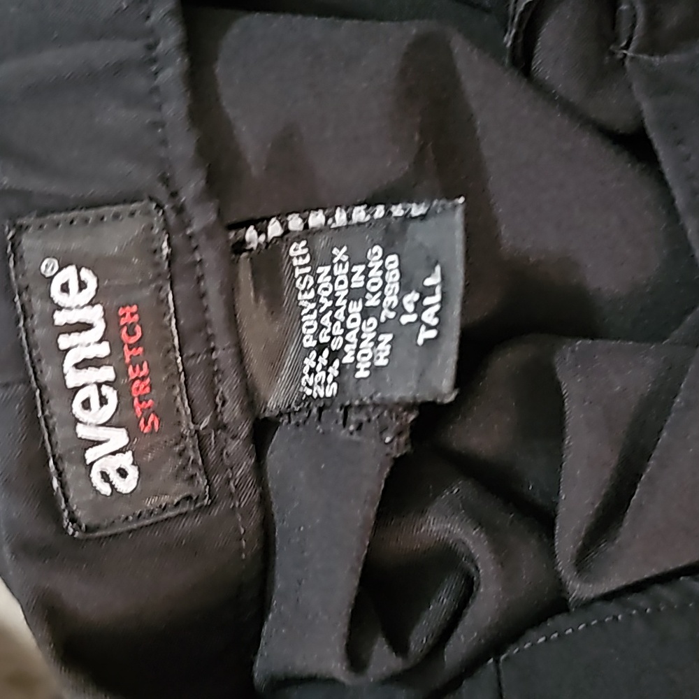 Avenue Black Slacks Size 14T
